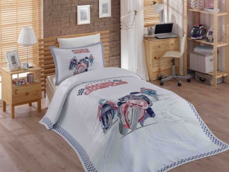 Комплект для спальни Hobby Home Collection "Le-Man": покрывало 180 х 240 см, простыня 160 х 240 см, 2 наволочки 50х70, 70х70
