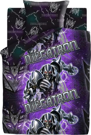 Комплект белья детский Neon Transformers "Мегатрон", 1,5 спальное, наволочки 70 x 70. 8870/8895
