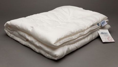 Одеяло Grass Familie "Silk Familie Bio", легкое, наполнитель: шелковое волокно, микроволокно, цвет: белый, 155 х 200 см