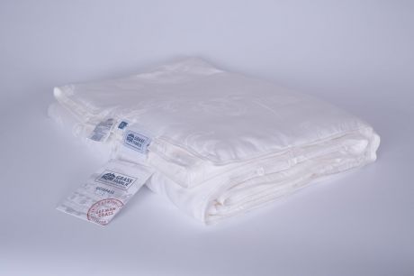 Одеяло Grass Familie "Exclusive Silk. Familie Bio Line", легкое, наполнитель: шелк, цвет: белый, 140 х 205 см