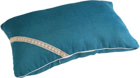 Подушка Bio-Textiles "Кедровая магия", наполнитель: кедр, цвет: бирюзовый, 40 х 60 см