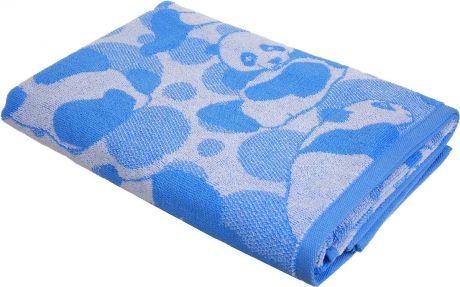 Полотенце банное Aquarelle "Панды 2" 712841, голубой, 70 х 140 см