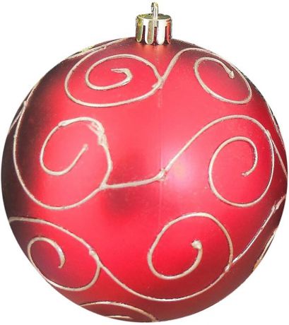 Набор елочных шаров "Элит", цвет: красный, диаметр 10 см, 4 шт