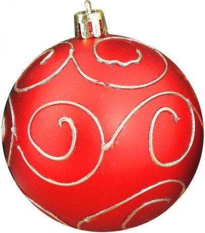 Набор елочных шаров "Элит", цвет: красный, диаметр 7 см, 9 шт