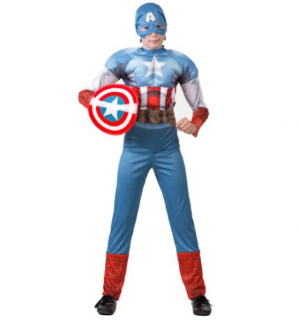 Батик Костюм карнавальный для мальчика Капитан Америка размер 34