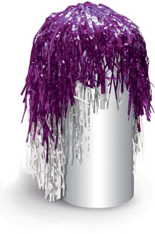 Partymania Маскарадный парик из дождика Веселый праздник цвет фиолетовый белый