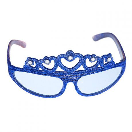 Карнавальные очки "Корона", цвет: синий