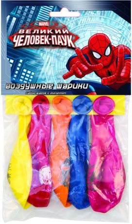 Веселая затея Набор воздушных шаров Великий Человек-паук 5 шт