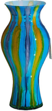 Ваза Antica Cristalleria "Виченца", цвет: голубой, 40 см