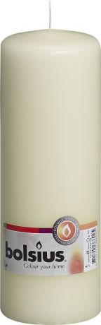 Свеча "Bolsius", цвет: кремовый, высота 20 см