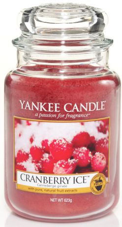Свеча ароматизированная Yankee Candle "Cranberry ice", высота 16,8 см
