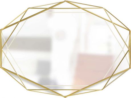 Зеркало декоративное Umbra "Prisma", цвет: латунь 8 х 56 х 43 см