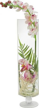 Цветы декоративные Dream Garden "Орхидея светло-розовая", в стеклянной вазе