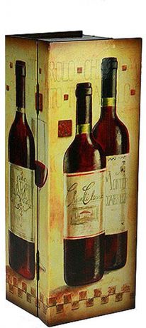 Шкатулка Roura Decoracion "Сундучок", под бутылку, цвет: бежевый, коричневый, 35 х 13 х 10 см. 34782