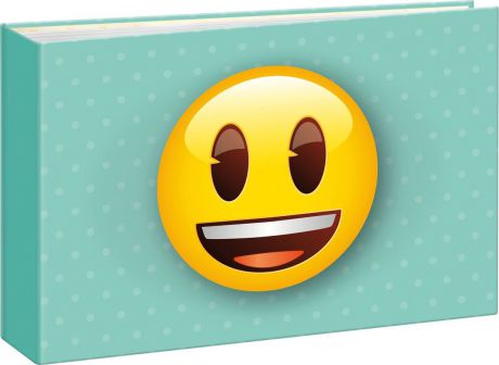 Фотоальбом Innova "Emoji Mini Album Smiley", цвет: голубой, желтый, 10 x 15 см