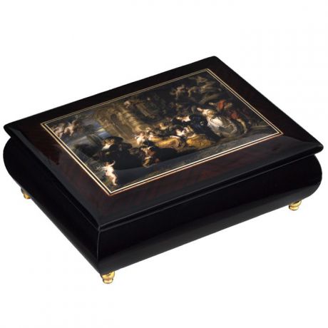 Шкатулка для ювелирных украшений "Mercante", цвет: темно-коричневый, 17 х 13 х 6 см 36154