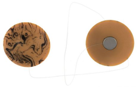 Клипсы магнитные для штор SmolTtx "Абстракция", с леской, цвет: песочный, длина 33,5 см, 2 шт
