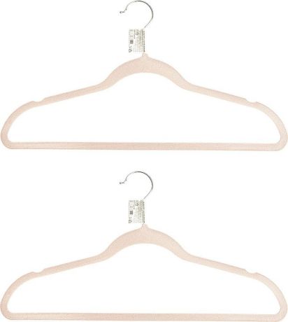 Набор вешалок для одежды Home Queen "Велюр", 74286, в ассортименте, длина 45 см, 2 шт