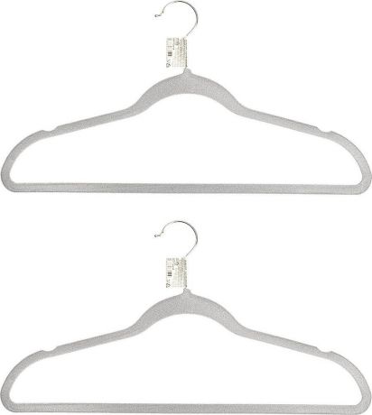 Набор вешалок для одежды Home Queen "Велюр", 74285, в ассортименте, длина 45 см, 2 шт