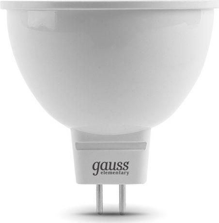 Лампа светодиодная Gauss "Elementary", цвет: белый, MR16, 7Вт, 4100К, GU5.3, 550лм, 220-240В. 13527
