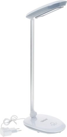 Светильник настольный Uniel TLD-531, светодиодный, с диммером, USB порт, цвет: серый, белый, 4 Вт