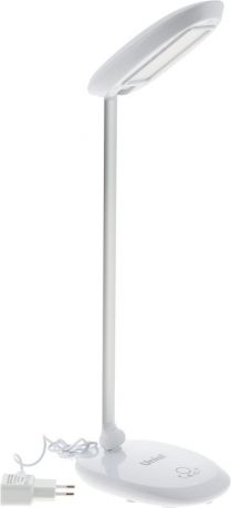 Светильник настольный Uniel TLD-531, светодиодный, с диммером, USB порт, цвет: белый, 4 Вт