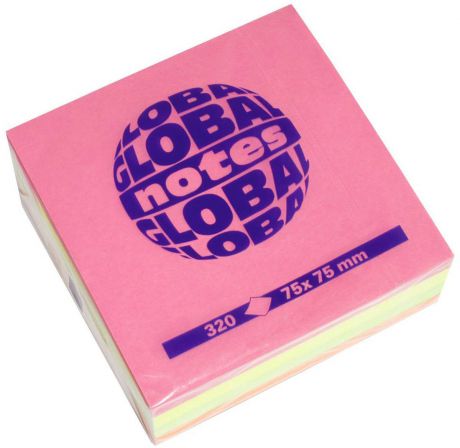 Global Notes Бумага для заметок с липким слоем 7,5 х 7,5 см 320 листов