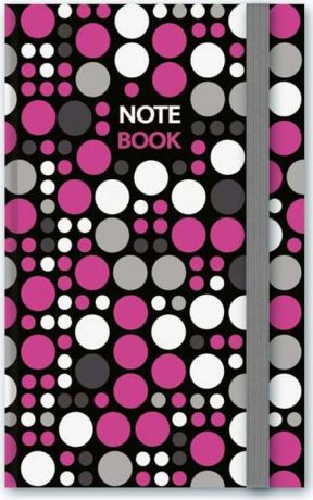 Записная книжка Феникс+ "Ноутбук. Цветные круги", 160 страниц в линейку, на резинке, 93 х 145 мм, цвет: мультиколор