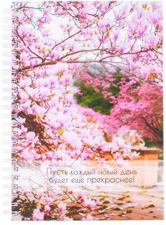 Ежедневник Пусть каждый новый день будет еще прекраснее! недатированный A5 80 листов цвет розовый