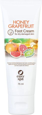Easy Spa Крем для стоп для сухой и поврежденной кожи Honey Grapefruit, 75 мл