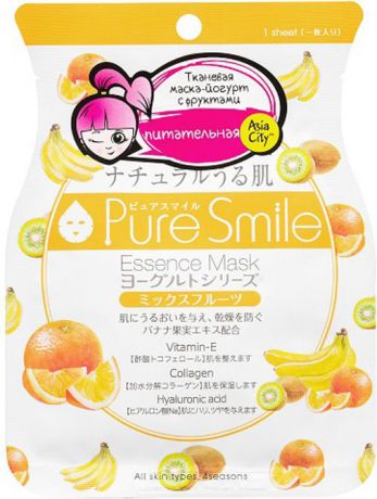 Sunsmile Yougurt Маска для лица на йогуртовой основе с фруктами, 1 шт