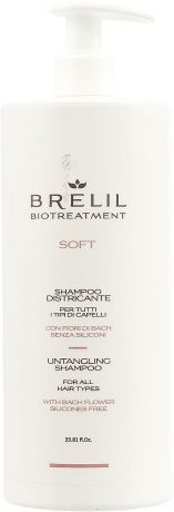Brelil Bio Traitement Soft Untangling Shampoo Шампунь для непослушных волос, 1000 мл