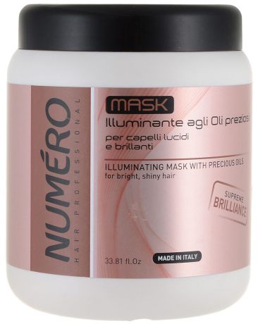 Brelil Маска для придания бриллиантового блеска с ценными сортами масел Numero Illuminating Mask With Precious Oils, 1000 мл