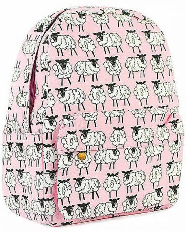 Рюкзак женский Kawaii Factory "Овечки", цвет: розовый, белый. KW102-000318