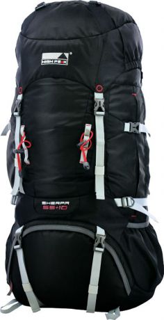 Рюкзак туристический High Peak "Sherpa", цвет: черный, 65 + 10 л