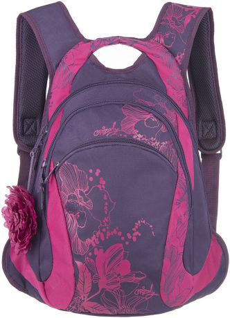 Рюкзак женский "Grizzly", цвет: темно-фиолетовый, розовый, 10,5 л. RD-520-1/3