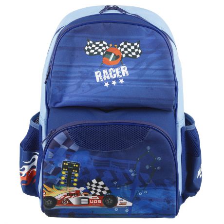 Рюкзак школьный Tiger "Racer", цвет: синий, голубой