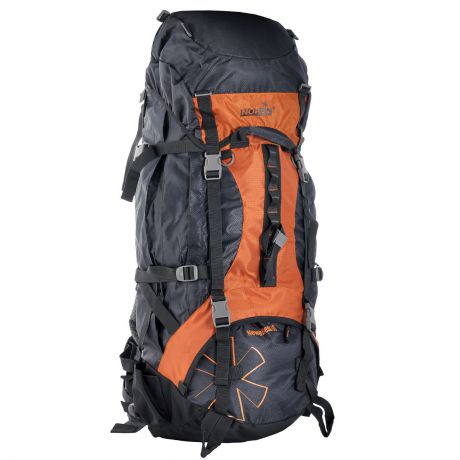 Рюкзак туристический Norfin "NeweRest", цвет: серый, оранжевый, 80 л