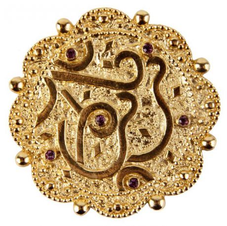 Винтажная брошь в арабском стиле от Butler & Wilson "Золото Востока" № 1. Ювелирный сплав, кристаллы. Butler & Wilson, Великобритания, середина ХХ века