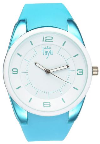 Часы наручные женские Taya, цвет: белый, бирюзовый. T-W-0250
