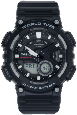 Часы наручные мужские Casio "Collection", цвет: черный, серый. AEQ-110W-1A