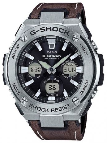 Наручные часы мужские Casio G-Shock, цвет: черный, коричневый. GST-W130L-1A