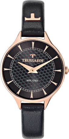Часы наручные женские "Trussardi", цвет: черный. R2451122504