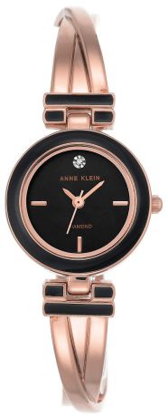 Часы наручные женские Anne Klein, цвет: черный, розовое золото. 2622 BKRG