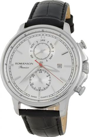 Часы наручные мужские Romanson, цвет: черный. PB3251FMW(WH)BK