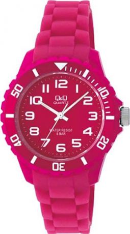 Часы наручные женские Q&Q, цвет: розовый. Z101-003