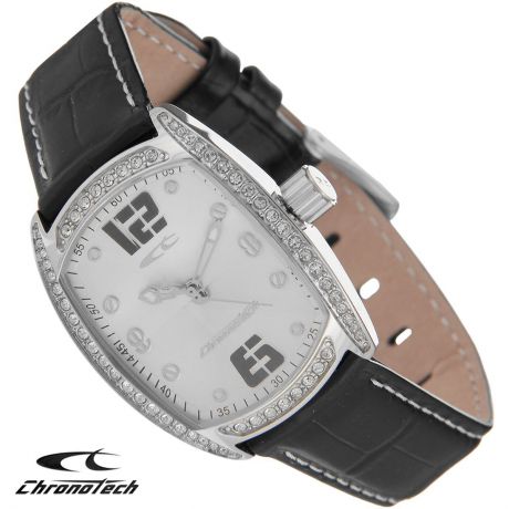 Часы женские наручные "Chronotech", цвет: серебристый, черный. RW0001