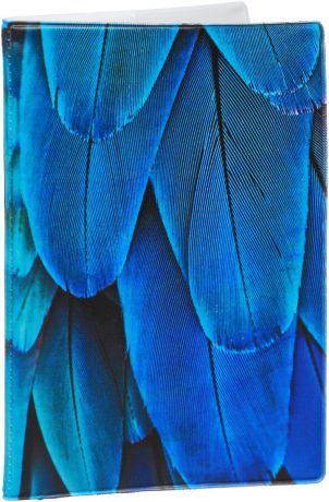 Обложка для паспорта Kawaii Factory "Feather blue", цвет: синий. KW064-000030