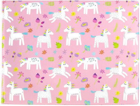 Обложка на зачетную книжку Kawaii Factory "Радужные пони", цвет: белый, розовый. KW067-000123