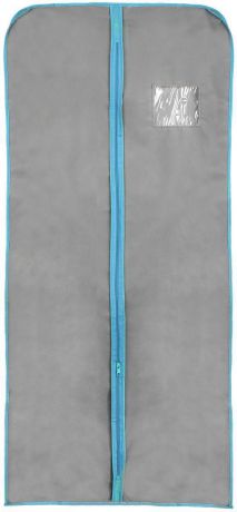 Чехол для меховой одежды "Хозяюшка Мила", тканевый, цвет: серый, зеленый, 60 х 137 см